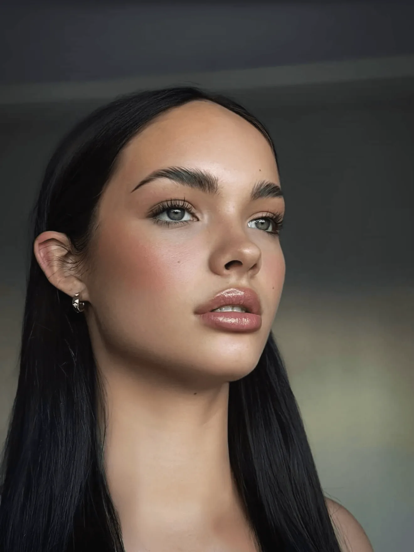 Soft glam makeup with defined brows and glossy lips. Makeup, Lash and Brow Artistry Course